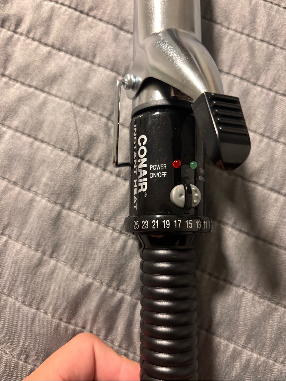 Black Curling Iron with Adjustable Heat Settings